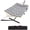 Light Gray Pattern, variant on Petyee 2-Persons Double Hammock , 450 Lbs Capacity with Steel Stand, Balance Rope & UV-Resistant Fabric,Dark Gray