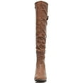 thumbnail image 3 of BURUDANI Women's Fashion Casual Over The Knee Pull On Slouchy Boots COLBY CAMEL/PU Size 8, 3 of 4