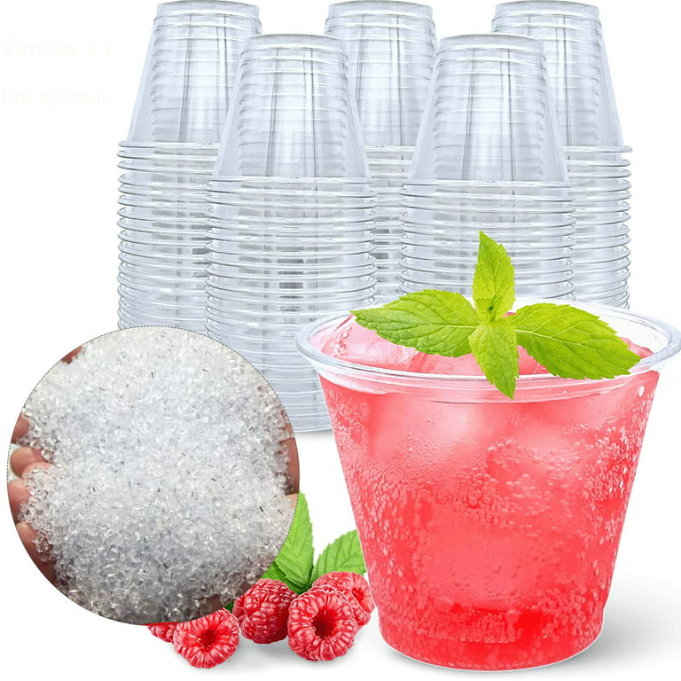 9oz Clear Plastic Cups With Lids Disposable Drinking Glasses - Temu