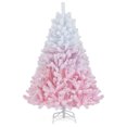 thumbnail image 1 of Gymax 5  FT Artificial Christmas Tree Hinged Snow Flocked Xmas Tree w/ 456 Lush Branch Tips, 1 of 10