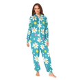 thumbnail image 2 of FORMRS Onesies Pajama for Adults Unisex Hoodie Winter Jumpsuit One Piece Sleepwear, Sizes S-2XL, Small Daisy, 2 of 7