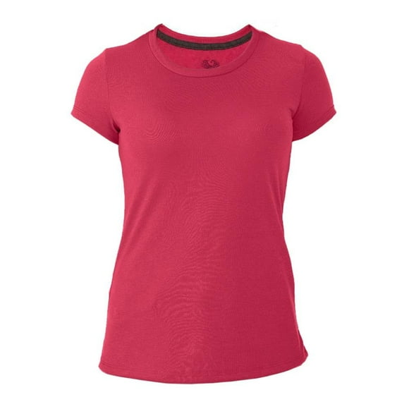 Playera Fruit Of The Loom para Mujer, Cuello Redondo Manga Corta Rosa Jaspe Talla EG