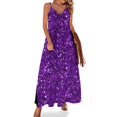 thumbnail image 1 of Vestido sin mangas con confeti brillante y purpurina morada, vestido sensual y sexy de verano para mujer, 1 of 7