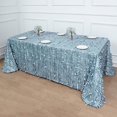 thumbnail image 3 of BalsaCircle 90" x 132" Dusty Blue Leaf Petals Taffeta Rectangle Tablecloth Reception Catering, 3 of 8