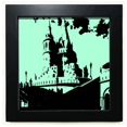 thumbnail image 1 of Hungary Ancient Castle Buda Black Square Frame Picture Wall Tabletop, 1 of 3