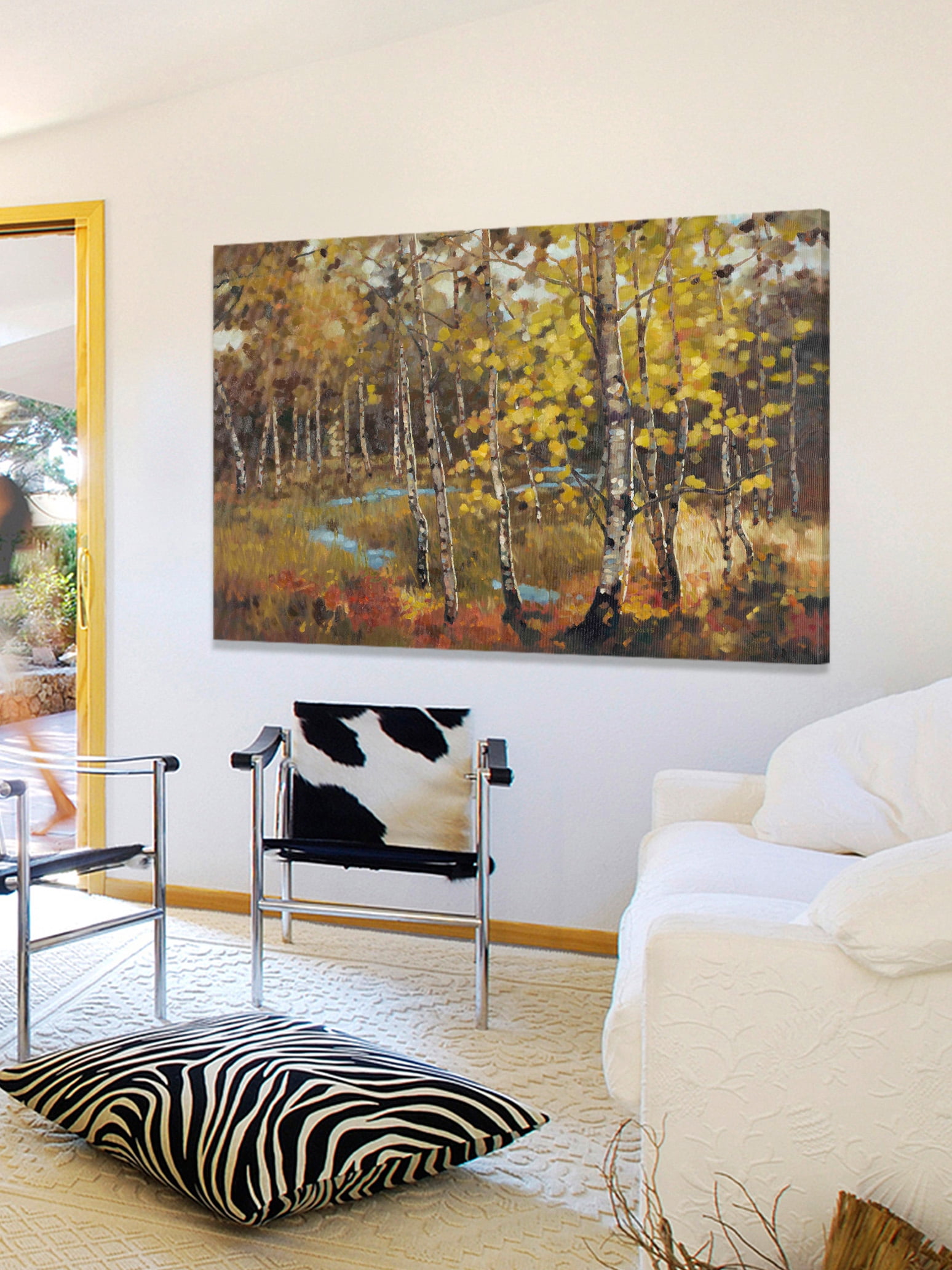 "October Landscape II" Painting Print on Wrapped Canvas