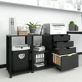 Natwind Mobile File with 4 Drawers, Printer Stand with 3 Open