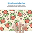 thumbnail image 6 of Disketp Gaming Mouse Pad Frog Hold Strawberry Pattern Large Mouse Mat Long Extended Desk Pad Non-Slip Rubber Mice Pads Stitched Edges Thin Pad (11.8x31.5 Inch), 6 of 9