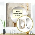 thumbnail image 3 of Designart "Serene Art Of Modern Scandinavian In Minimalism" modern scandinavian Square Mirror Wall Decor Scandinavian - Large Beige Square Bathroom Mirror - Square Printed Wall Mirror Art, 3 of 5