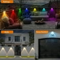 thumbnail image 2 of Slssqhz Solar Fence Lights Outdoor LED Color Changing IP65 Waterproof Lights for Fence Wall Deck Step Backyard Patio Railings Pool, 2 of 6