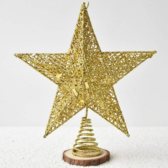 10” Christmas Tree Topper Star Tree-top Star Christmas Tree Decoration Indoor Party Home Decoration