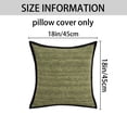 thumbnail image 6 of REGALWOVEN Pack of 2 Chenille Throw Pillow Covers Herringbone Modern Decorative Cushion Case with Piping for Home Decor Green 18" x 18", 6 of 6