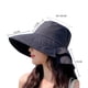 thumbnail image 2 of Sombrero de sol para mujer con ala ancha y agujero para cola de caballo, sombrero de safari para senderismo con solapa para el cuello, 2 of 5