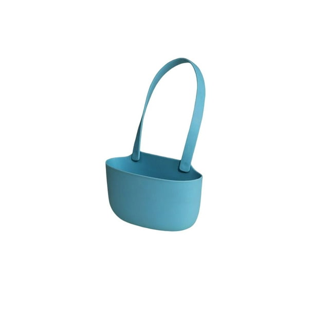 Kearding Cesta de estante ajustable para drenaje, soporte de esponja TPR, estante colgante para grifo de jabón, fregadero ligero, capa de Cocina y Comedor Verde oscuro