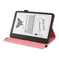 thumbnail image 3 of Case for Amazon Kindle 11th Generation (2022 Release), for Amazon Kindle 6 Inch 2024, Embossed Multi Viewing Angle Stand PU Leather Premium Luxury Slim Cover with Stylus Holder, Pink, 3 of 12