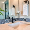 thumbnail image 3 of Mi Alma Removable Vinyl Spanish Blue White Backsplash Tile Stickers, 24pcs, 3 of 11