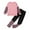 Pink, variant on GYRATEDREAM Girls Clothes Leopard Patchwork Sweatshirt Elastic Waist Sweatpants with Pockets 2PCs Girls' Clothing Sets 6-14T