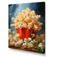 thumbnail image 2 of Designart "Bright Popcorn Fiesta Carnival Kernels I" Food & Beverage Canvas Wall Art - Traditional Red Popcorn Hallway Wall Art Decor, 2 of 6