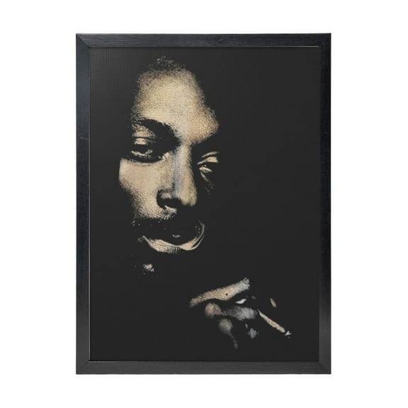 Faces-Snoop Dogg Black Framed Canvas Wall Art Fashion Decor, 12x16in Wall Decor For Living Room, Bedroom, Office