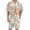 White, variant on Men's Flower Hawaiian Sets Casual Short Sleeve Shirt and Shorts Suits Outfits, Lightweight Mens Beach Outfit, Stylish Mens Summer Outfits, Vacation & Cruise Outfits for Men S-3XL