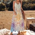 thumbnail image 2 of Kaleidoscope Mandala Colorful Floral Boho Sleeveless Dress for Women Clothing Female Women's Summer Skirt, 2 of 7