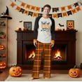 thumbnail image 6 of Halloween Pajama Set Long Sleeves and Pants Two-Piece Set Holiday Pajamas Cute Pumpkin Ghost Spider Skull Print Pajamas Pajamas Unisex Couple Outfit Family Pajamas,Man M, 6 of 6