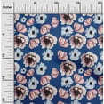 thumbnail image 1 of oneOone Polyester Lycra Royal Blue Fabric Flower Watercolor Sewing Fabric By The Yard Printed Diy Clothing Sewing Supplies 56 Inch Wide, 1 of 4