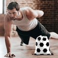 thumbnail image 3 of 12 Pieces Soccer Style Candy Drawstring Bag Softball Soccer Basketball Volleyball Drawstring Bags,12 x Drawstring Backpack,black & white, 3 of 7