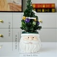 thumbnail image 2 of Noothes Santa Ceramic Flowerpot Christmas Tree Planter with Festive Figure, Compact Holiday Decorative Pot for Indoor Tabletop and Centerpiece Displays, 2 of 9