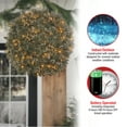 thumbnail image 4 of National Tree Company Pre-Lit Artificial Christmas Kissing Ball, Green, Glittery Bristle Pine, Decorated with Pine Cones, Frosted Branches, Christmas Collection, 16 Inches, 4 of 5