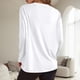 thumbnail image 3 of MHFRRA Camiseta de Manga Larga Oversize de Moda, Informal, Básica, con Cuello Redondo, para Uso Diario. Blanco, 3 of 5