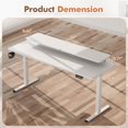 thumbnail image 3 of Homall Electric Standing Desk with Monitor Stand - 63 x 27 Inch Height Adjustable Home Office Computer Desk,White, 3 of 7