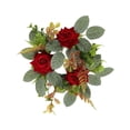 thumbnail image 4 of Anillo de vela, corona artificial, corona de velas navideñas, corona de granja verde, candelabro de pilar para Pascua Estilo A, 4 of 9