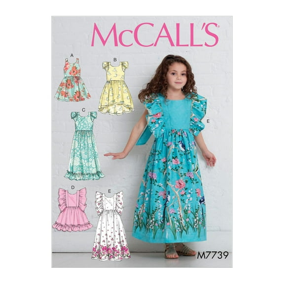 McCall's Sewing Pattern Children's/Girls' Dresses-6-7-8