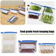 thumbnail image 4 of Thicken Transparent Fresh Keeping Bag Reusable Food Storage Bags With Zipper Waterproof, 4 of 5