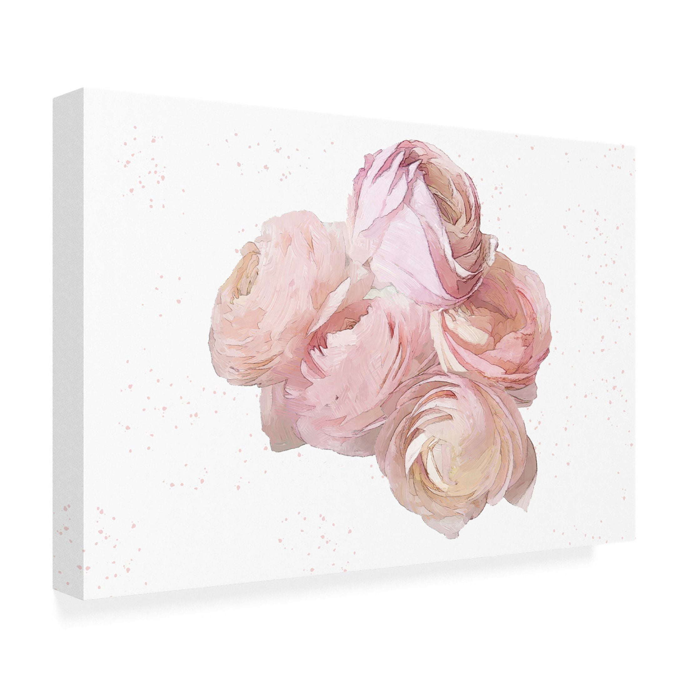 Canvas Wall Art - Jeff Pica 'Pink Peonies' Wall Art for Living Room, Bedroom, or Office Décor by Trademark Fine Art - 32 x 22 Inches