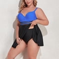 thumbnail image 4 of SDNall Womens Skirt Style Split Body Swimsuit With Black Ruffle E Dge Swimsuit For Women T Ankini, 4 of 9