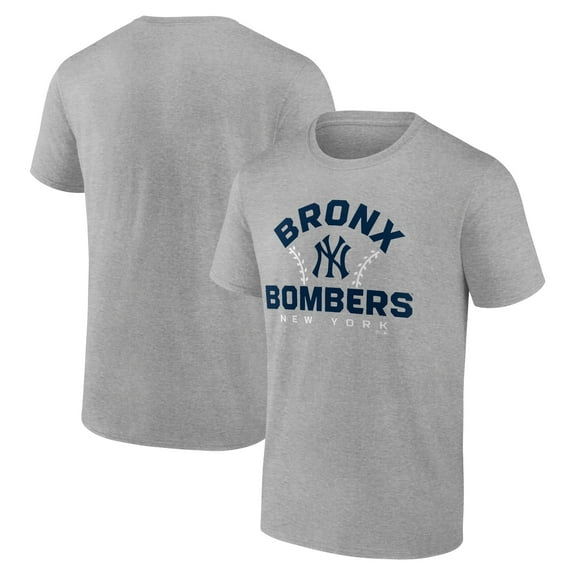 Men's Heather Gray New York Yankees Team Go For Two T-Shirt