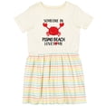 thumbnail image 3 of Inktastic Someone in Pismo Beach Loves Me Girls Toddler Dress, 3 of 5