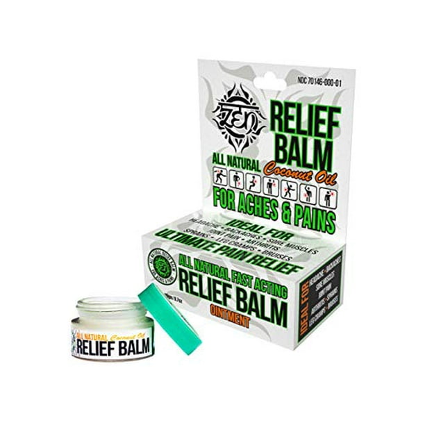 ZEN Balm All Natural Pain Relief with Coconut Oil, 0.7oz