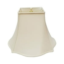 Royal Designs Flare Bottom Outside Square Bell Lamp Shade, Eggshell, 5" x 12" x 9.25"