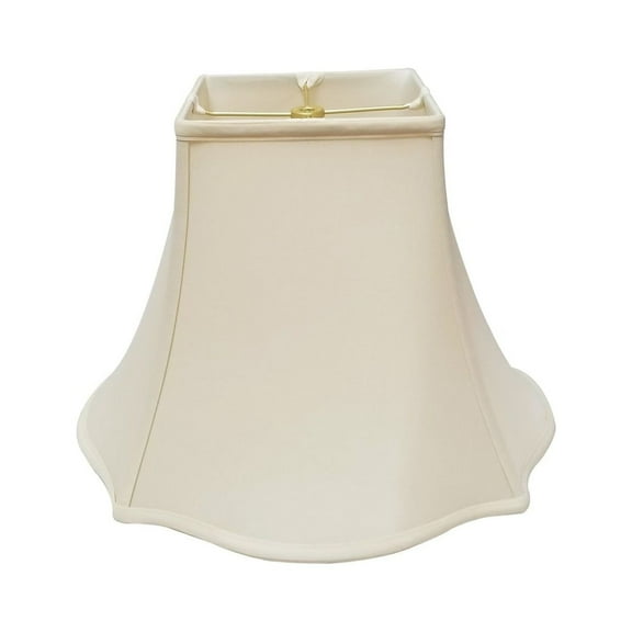 Royal Designs Flare Bottom Outside Square Bell Lamp Shade, Eggshell, 5" x 12" x 9.25"