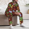 thumbnail image 5 of Mens Pajamas Set, Frogs and Mushrooms Button Down Long Sleeve Loungewear Sleepwear Pjs sets for Men, 5 of 5