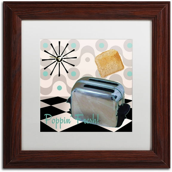 Trademark Fine Art "Fifties Kitchen I" Canvas Art by Color Bakery White Matte, Wood Frame