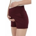thumbnail image 2 of Yawrut Maternity 3Pack Yoga Shorts High Waist Over Bump, Soft Stretchy Pregnancy Lounge Shorts with Pockets, 2 of 8