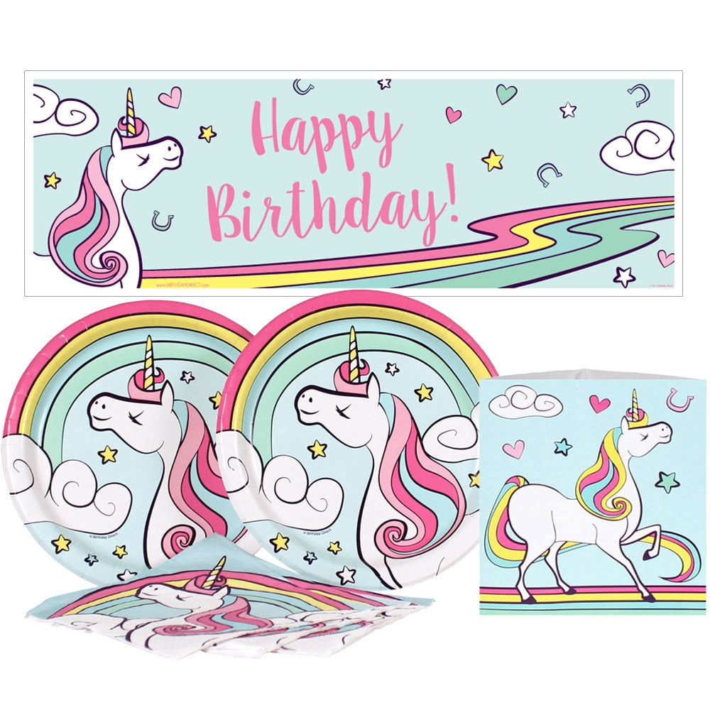 Unicorn Value Party Kit, 16 Guests, 16 Guests