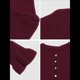 thumbnail image 4 of Suéter Tipo Cárdigan Corto para Mujer, Moderno, con Cuello Redondo, Volantes, Larga, Botones, Prendas de Punto. Rojo L, 4 of 6