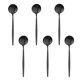 thumbnail image 2 of Cucharas de té negras pulidas, cuchara de café agitadora, cucharas de helado de postre, cubiertos de acero inoxidable, accesorios de cocina, 6 piezas Fivean unisex, 2 of 2