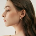thumbnail image 5 of Lancharmed Gold Plated Hypoallergenic Earrings for Womens,Bezel Earring Grandparents Gifts, 5 of 8