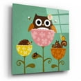 thumbnail image 2 of Epic Art 'Owl Squirrel and Hedgehog in Flowers' by Nancy Lee, Acrylic Glass Wall Art, 12"x12", 2 of 8